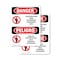 Signmission Construction Area Authorized Only Bilingual Danger Sign, Vinyl Decal, 7in W x 10in L, 2PK OS-2PACK-DS-D-710-VS-1095 - alternate 1
